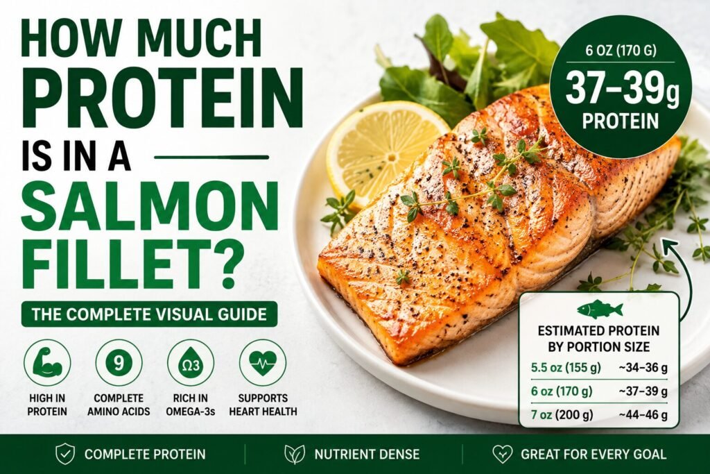 how much protein does salmon have