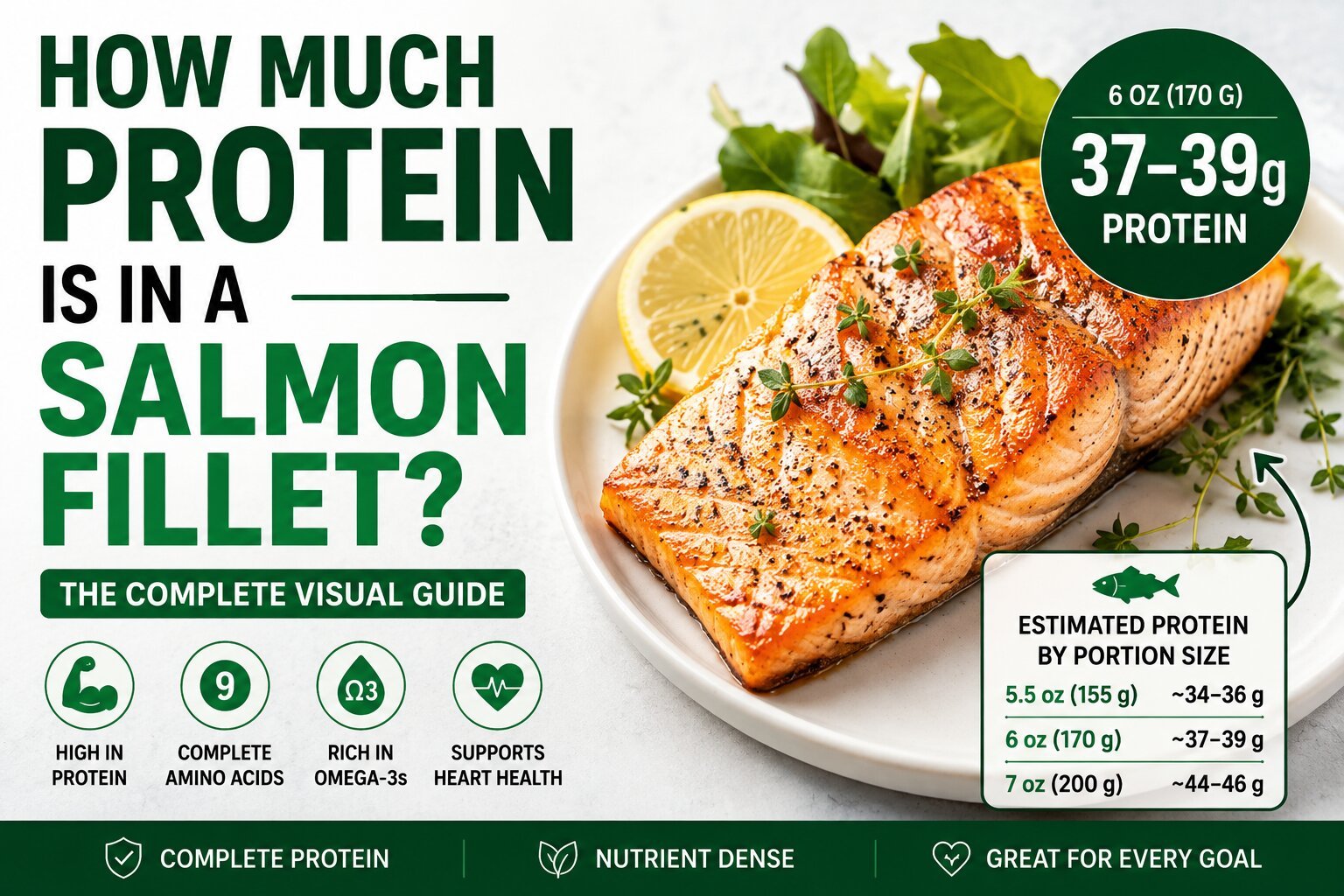 how much protein does salmon have