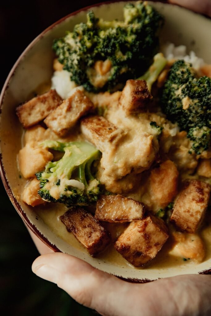 6. Tofu Steak with Sesame Broccoli