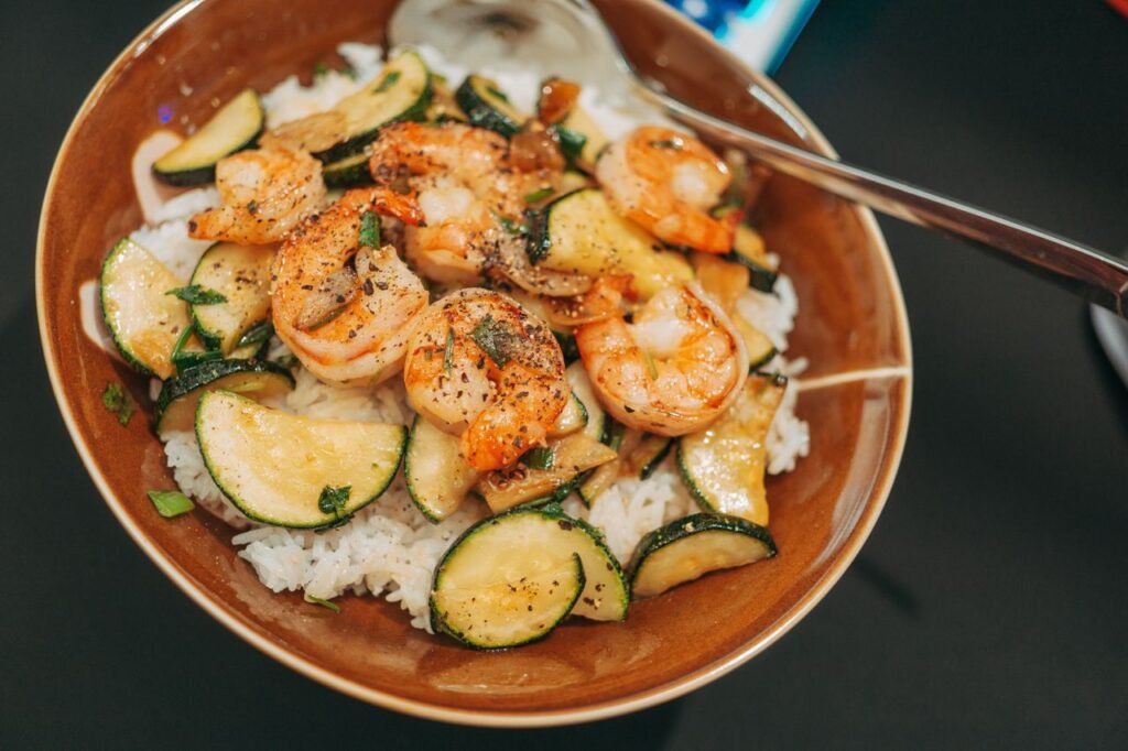 3. Shrimp & Zucchini Skillet
