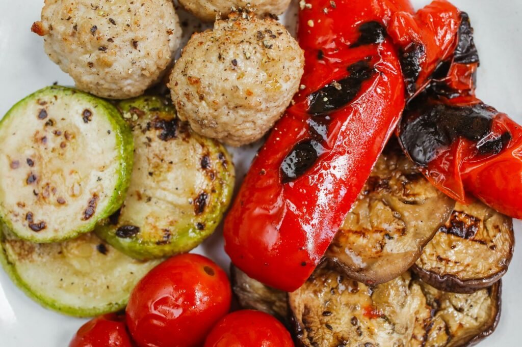 4. Turkey Meatballs with Roasted Cabbage