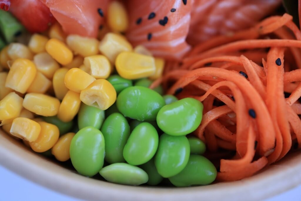 1. Salmon & Edamame Power Bowl - High Protein Low Carb meal